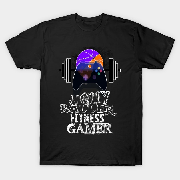 Jelly Baller Fitness Gamer  - Basketball Graphic Typographic Design - Baller Fans Sports Lovers - Holiday Gift Ideas T-Shirt by MaystarUniverse